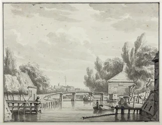 Winschoterdiep with Bontebrug, Seen from the City